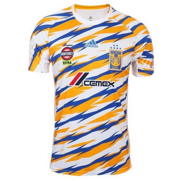 Camiseta Tigres UANL 3ª Kit Mujer 2019 2020 Blanco Amarillo